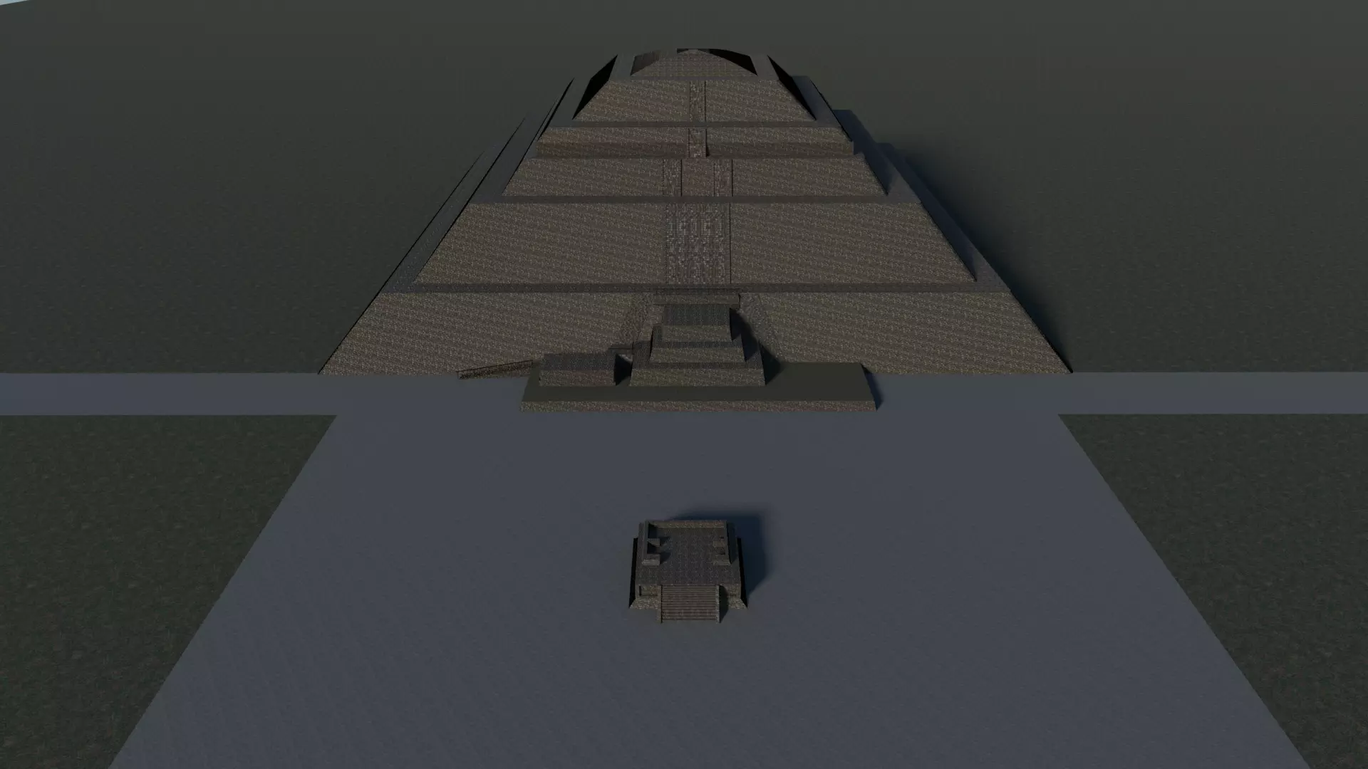 Pyramid of the Sun Low-poly 3D model_0