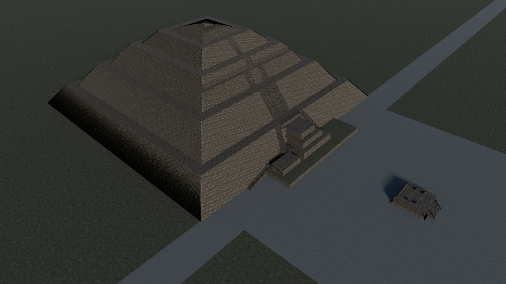 Pyramid of the Sun Low-poly 3D model_1