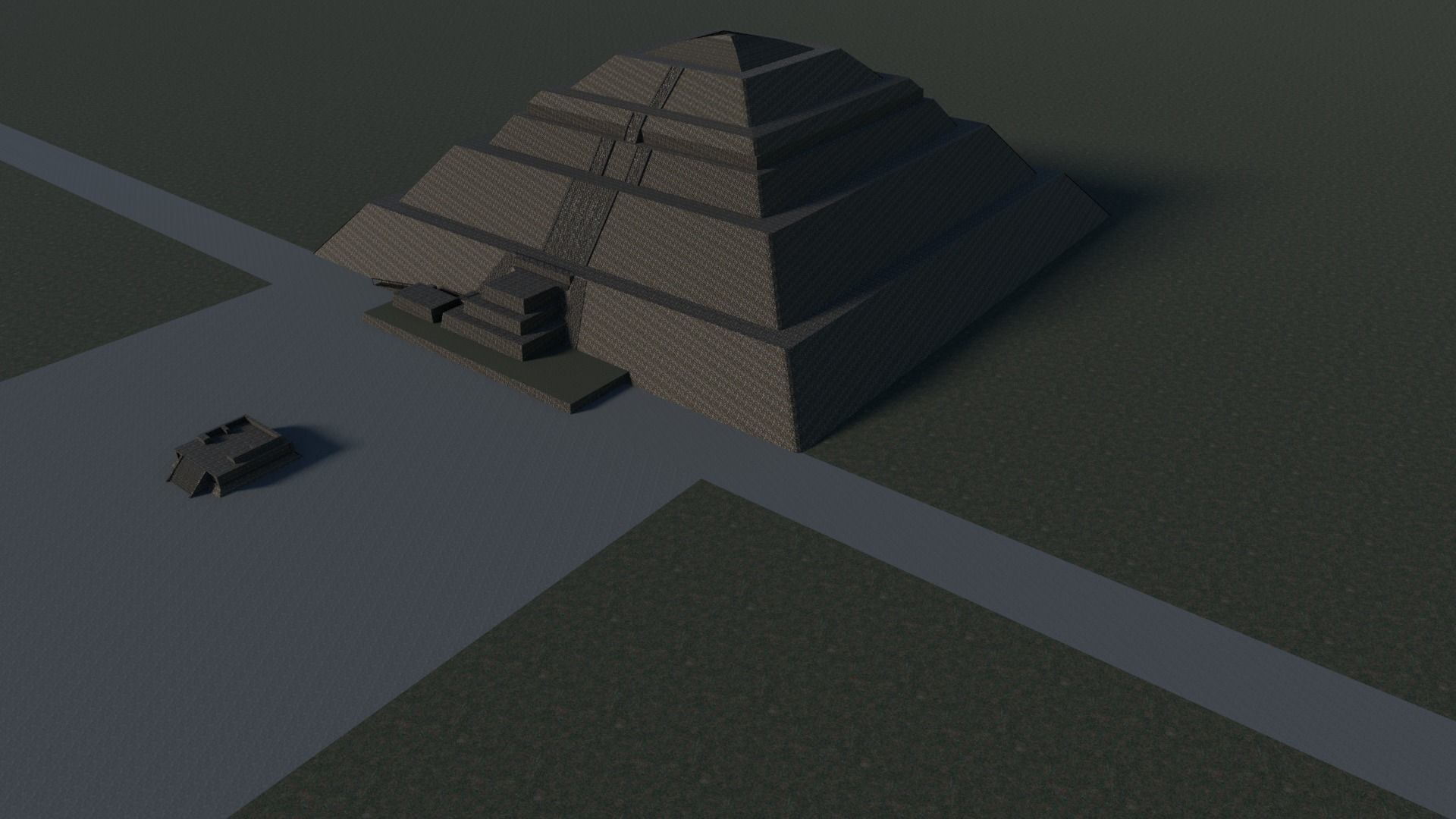 Pyramid of the Sun Low-poly 3D model_2