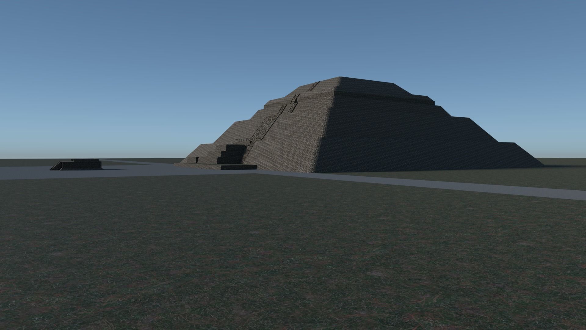 Pyramid of the Sun Low-poly 3D model_4