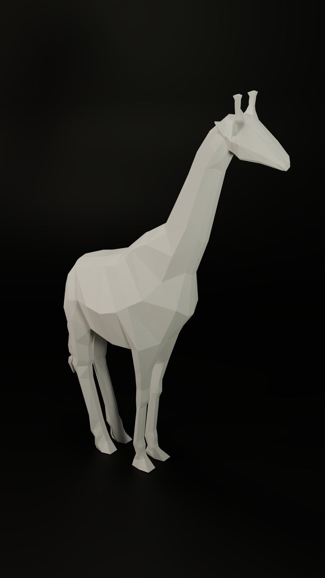 Giraffe - low poly model wooden Free 3D model_1