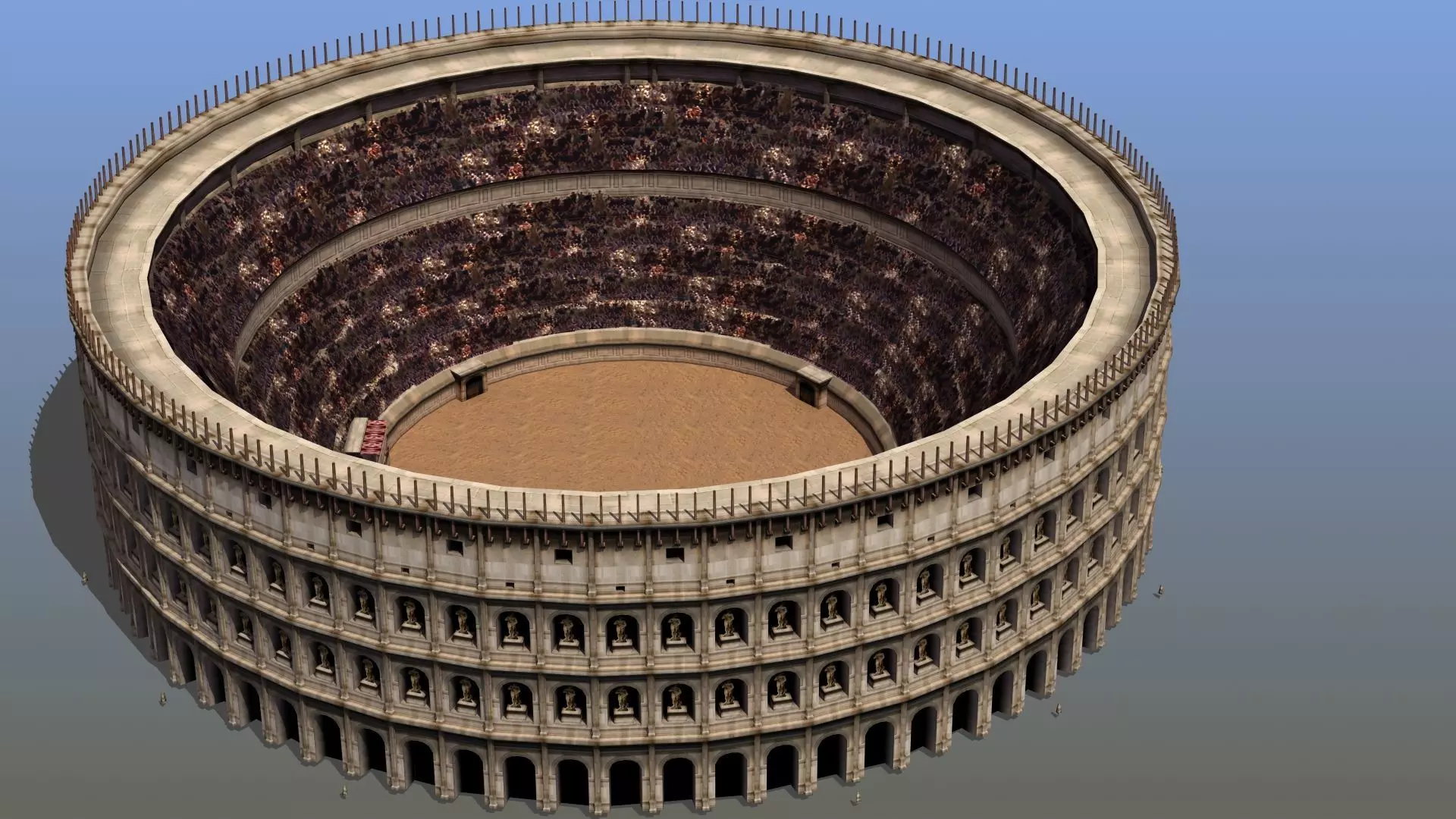 Coliseum Amphitheater In Rome Reconstruction 3d Illustration Stock Photo,  Picture and Royalty Free Image. Image 135791610., image size:1920x1080