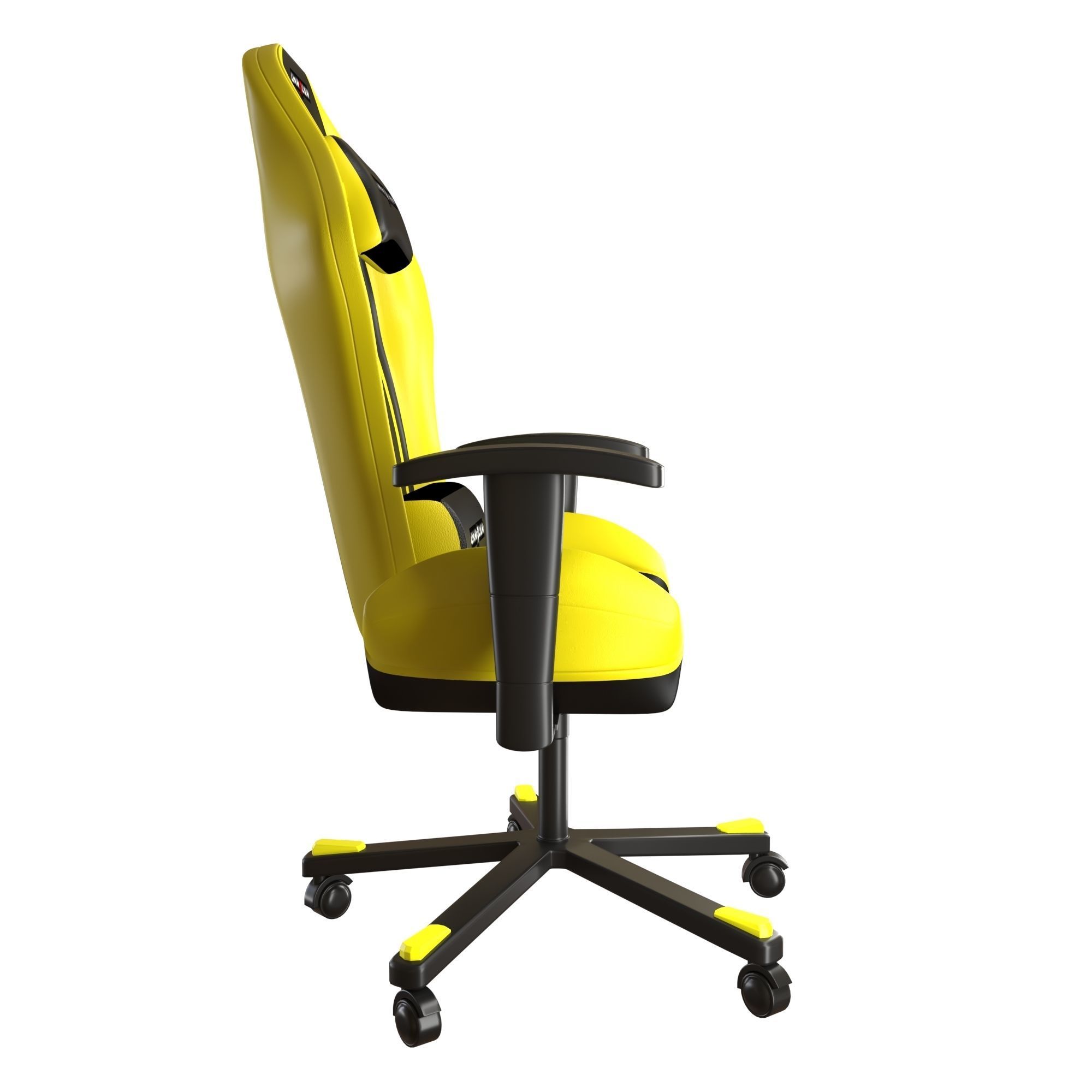 dx racer yellow 3D model_1