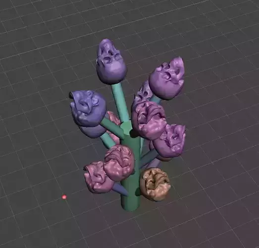 Human Skull Sprue Tree Ready to Cast 3D print model