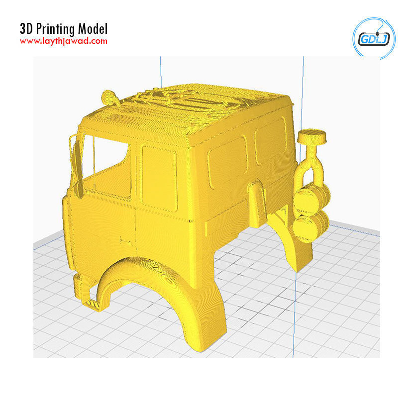 MAZ 5516 Military Cabin - Full Professional Version 3D print model_8