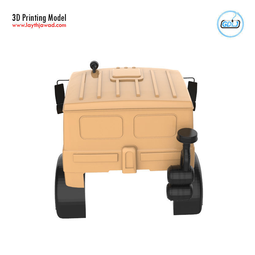 MAZ 5516 Military Cabin - Full Professional Version 3D print model_5