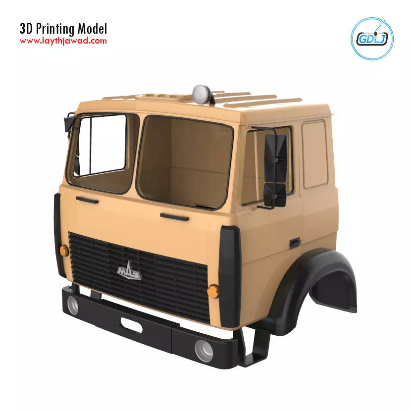 MAZ 5516 Military Cabin - Full Professional Version 3D print model_0