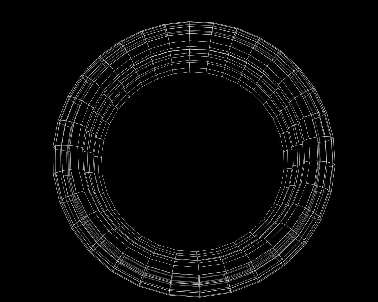 Inflatable Pool Low-poly 3D model_8