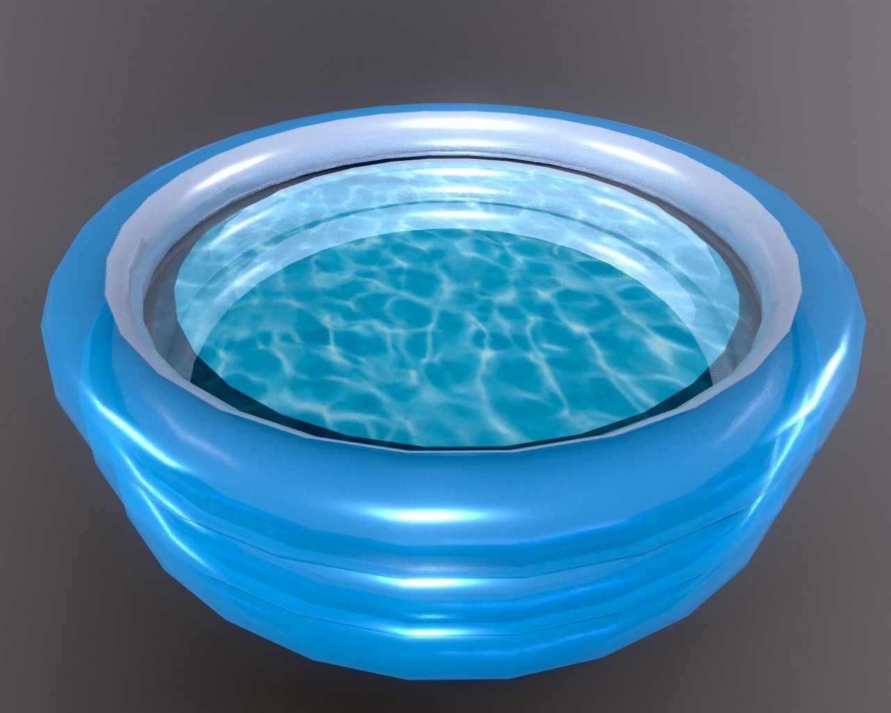 Inflatable Pool Low-poly 3D model_3