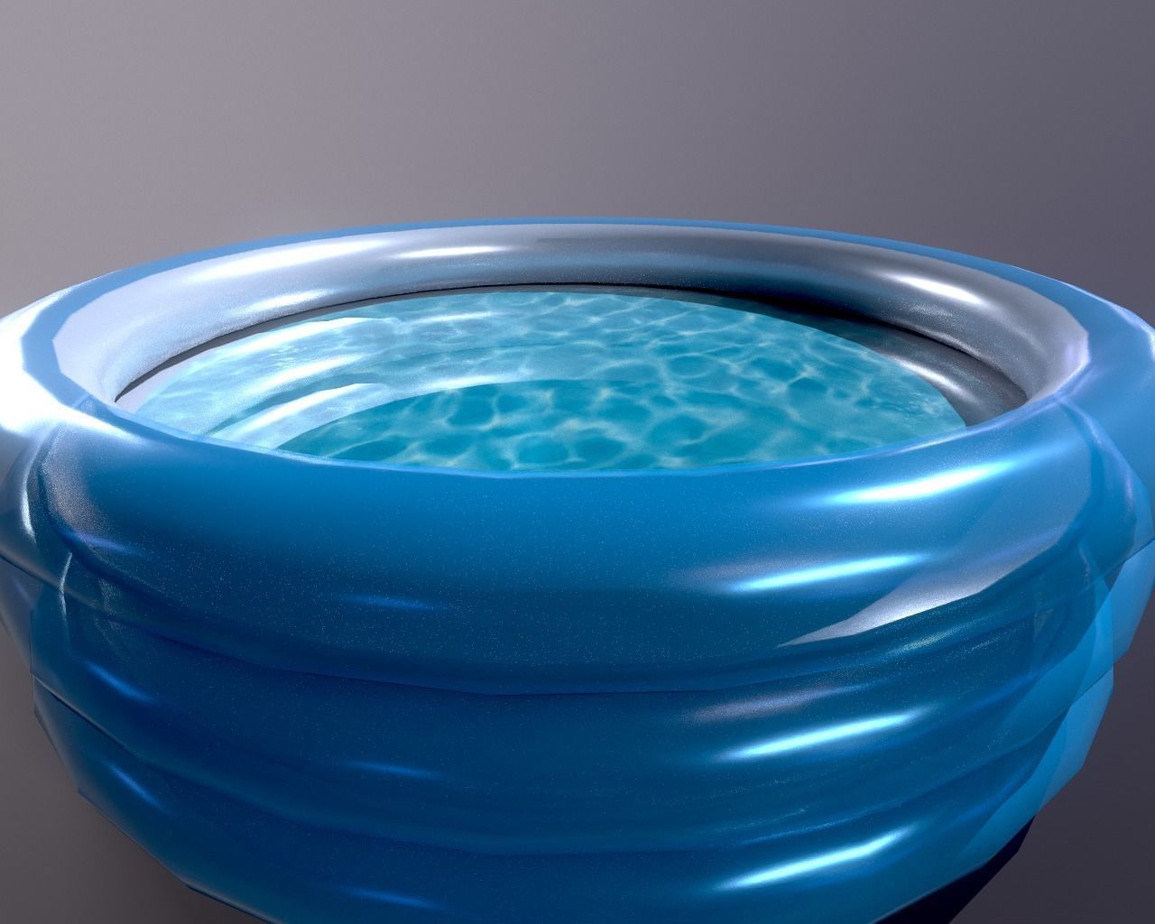 Inflatable Pool Low-poly 3D model_6