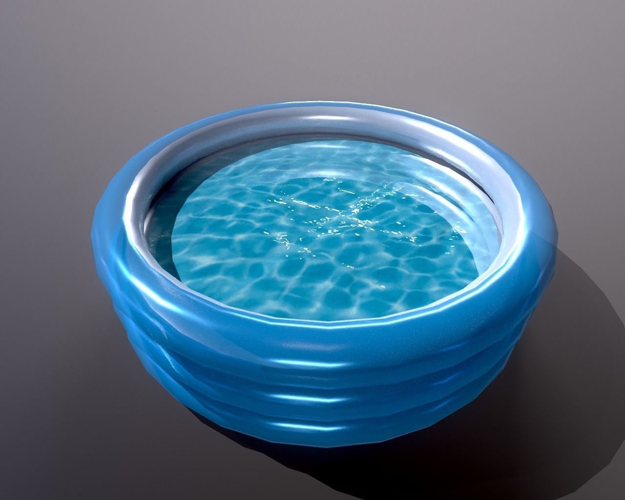 Inflatable Pool Low-poly 3D model_4