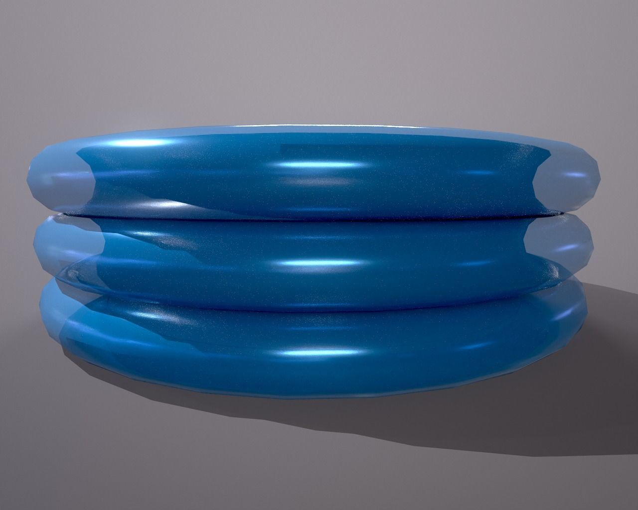 Inflatable Pool Low-poly 3D model_2