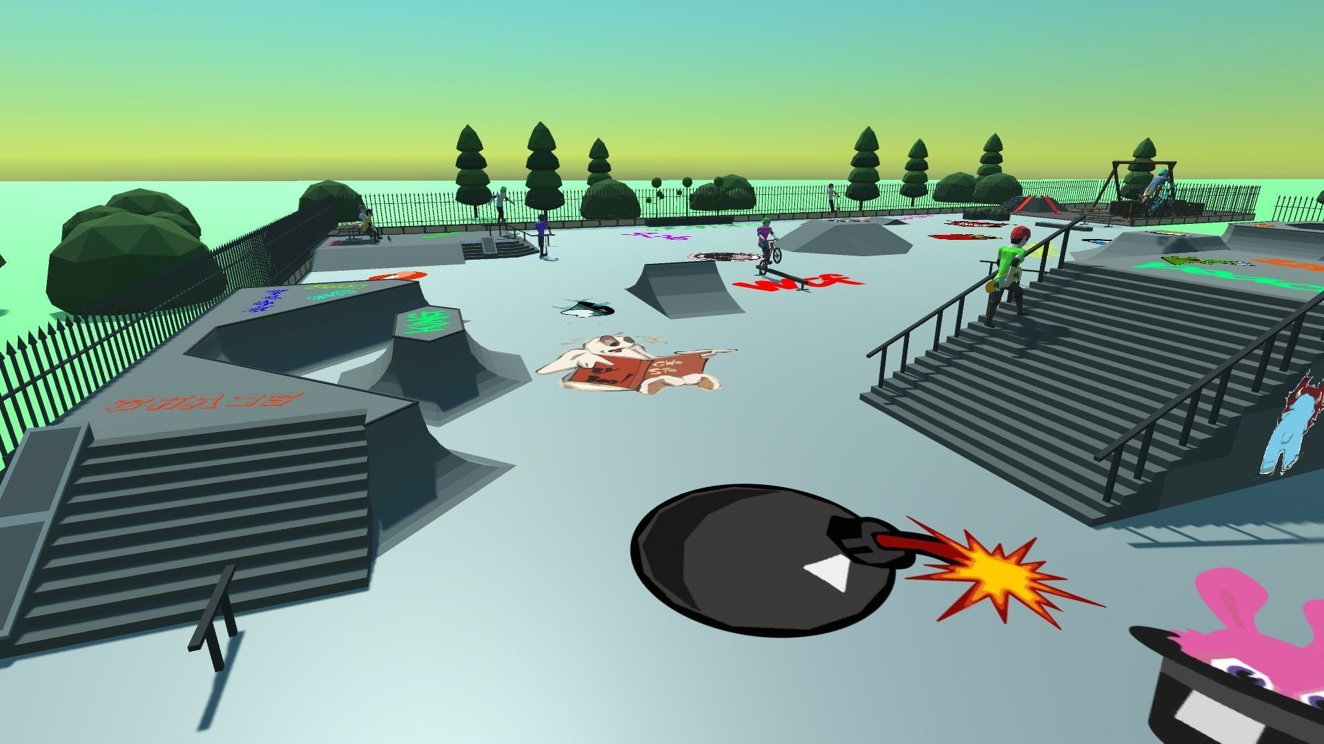 9t5 Low Poly Skate Park Low-poly 3D model_8