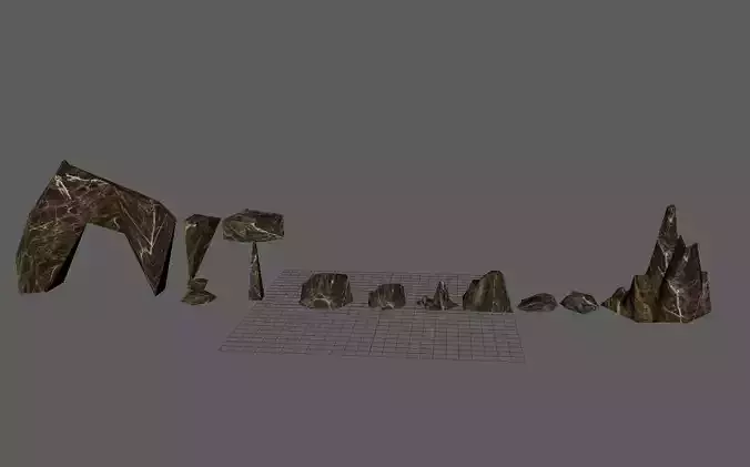 Cartoon desert rocks