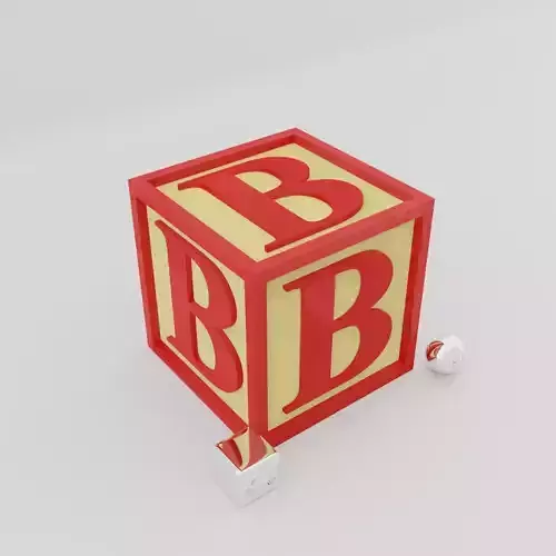 Kids Letter Block - B Letter 3D model Kids Letter Block - B Letter 3D model