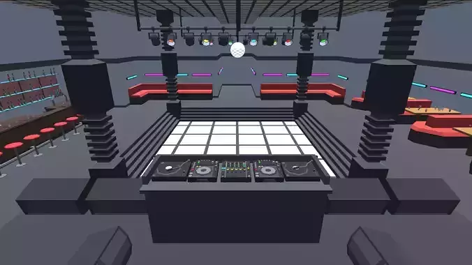 9t5 Low Poly Nightclub Low-poly 3D model 9t5 Low Poly Nightclub Low-poly 3D model