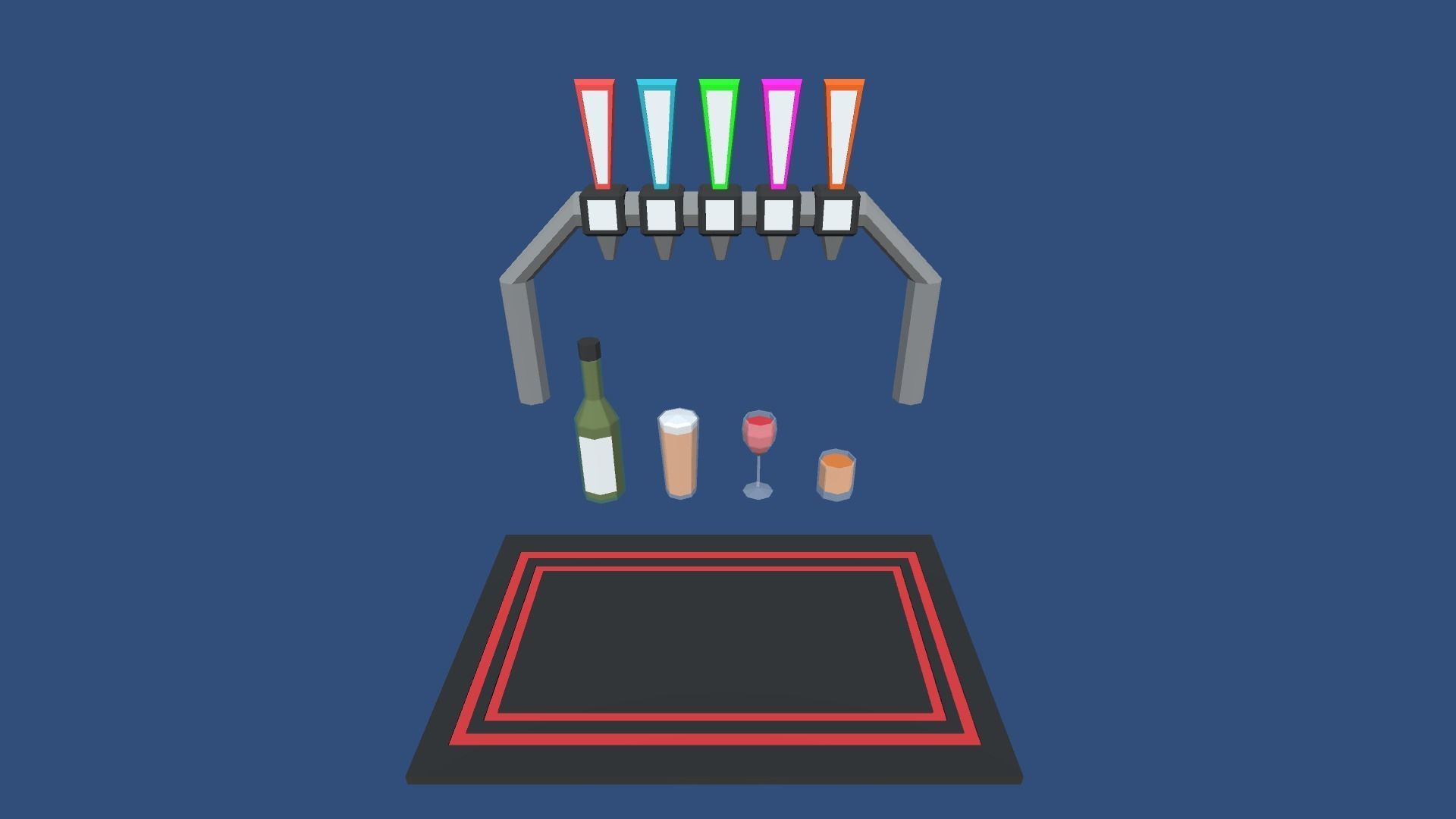 9t5 Low Poly Nightclub Low-poly 3D model_10