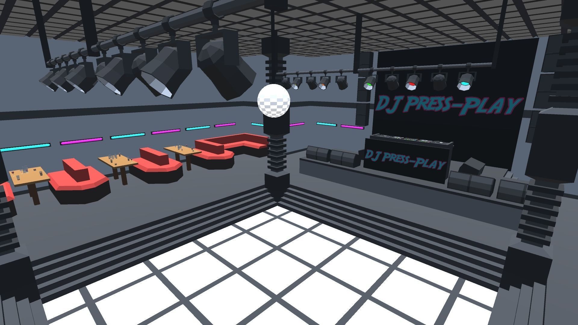 9t5 Low Poly Nightclub Low-poly 3D model_1
