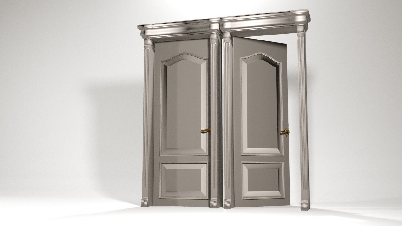 CLASSIC DOOR 3D MAX 2017 VRAY RENDER2 3D model_3