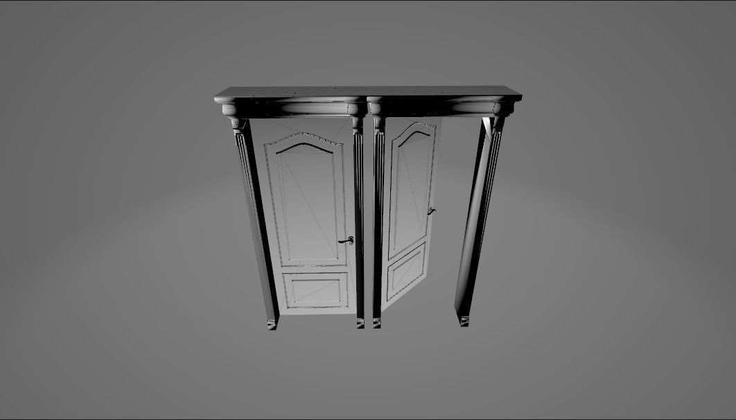 CLASSIC DOOR 3D MAX 2017 VRAY RENDER2 3D model_6