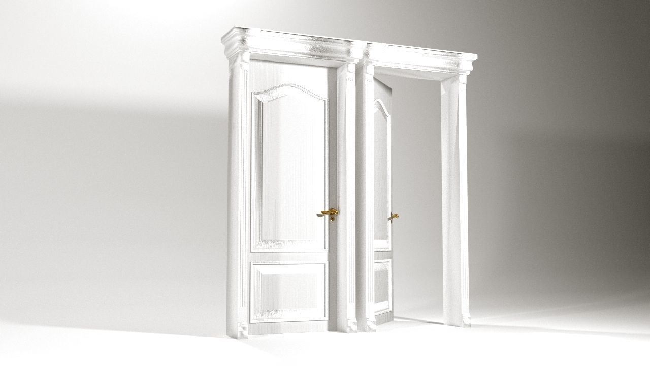 CLASSIC DOOR 3D MAX 2017 VRAY RENDER2 3D model_2