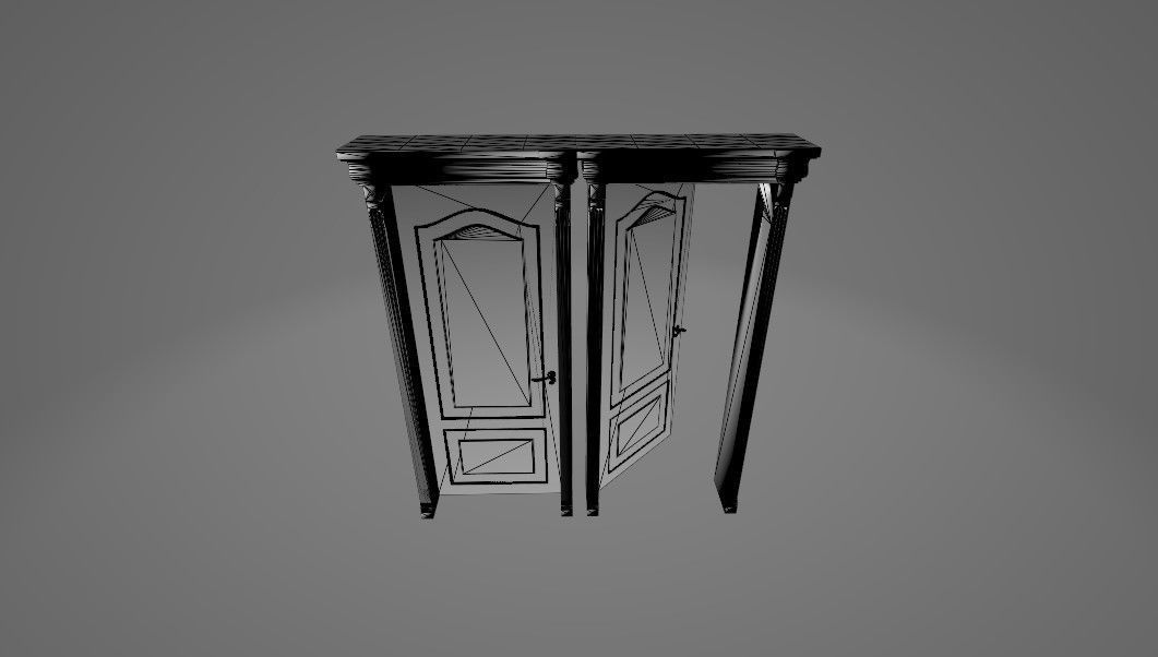 CLASSIC DOOR 3D MAX 2017 VRAY RENDER2 3D model_5