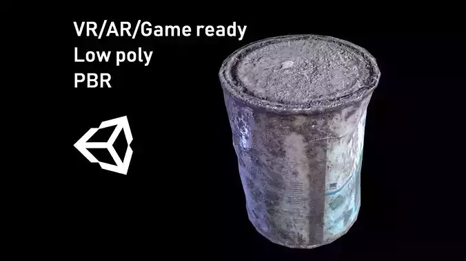Old Paint Can Lowpoly model