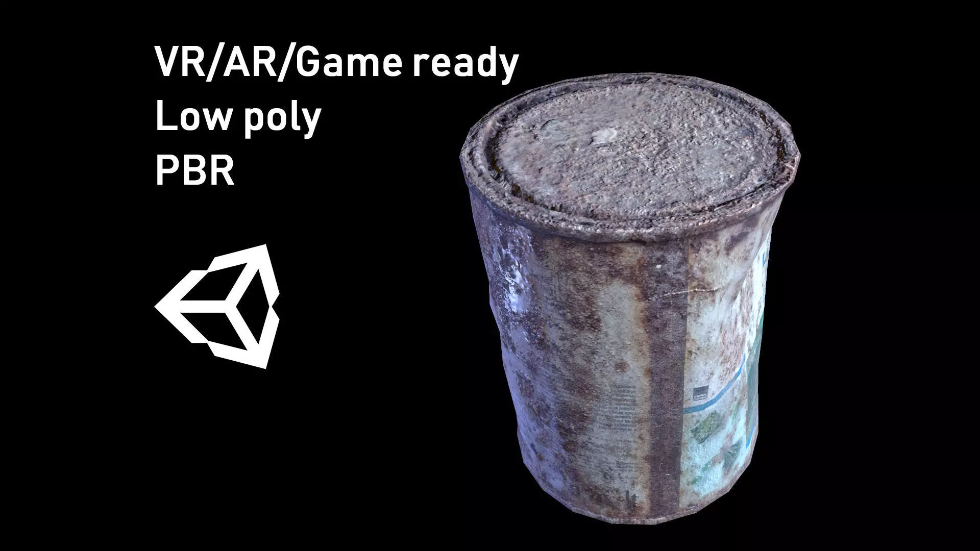 Old Paint Can Lowpoly model Low-poly 3D model_0