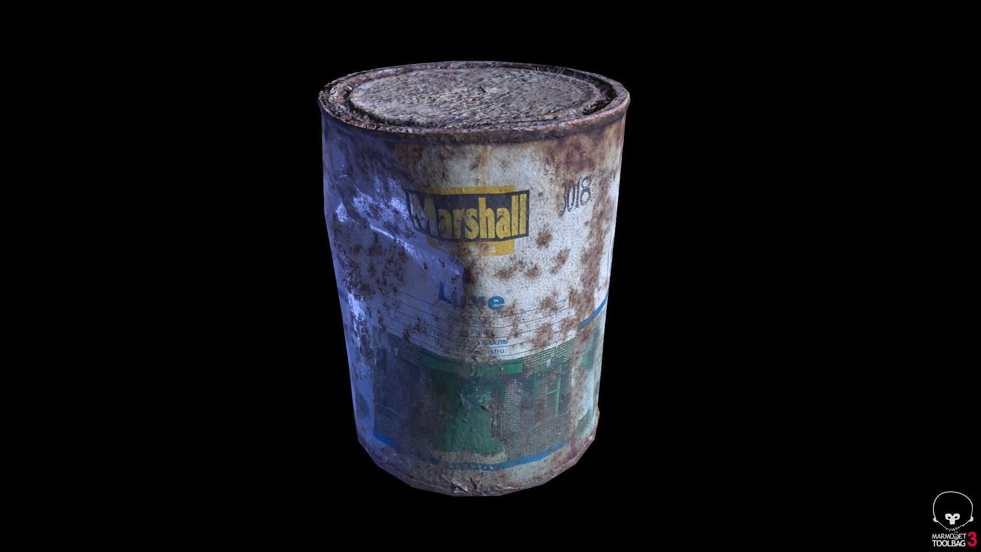 Old Paint Can Lowpoly model Low-poly 3D model_3