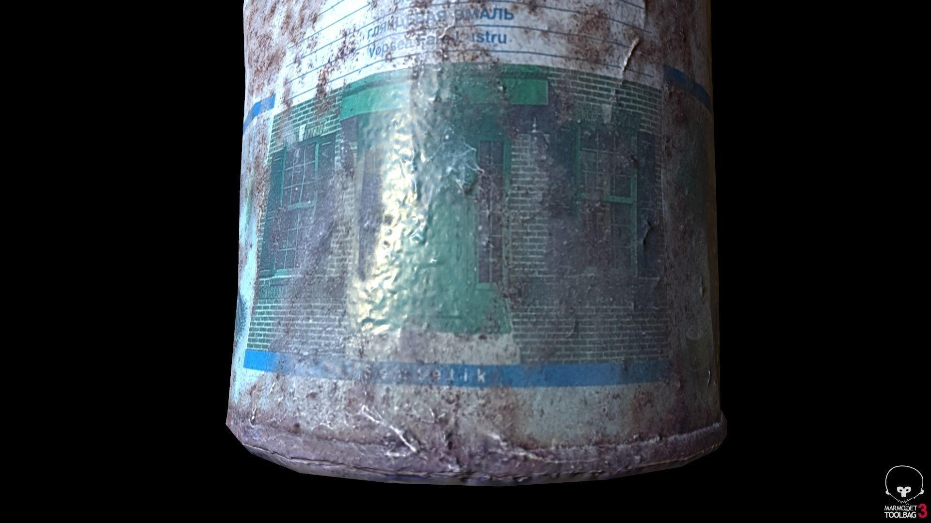 Old Paint Can Lowpoly model Low-poly 3D model_11