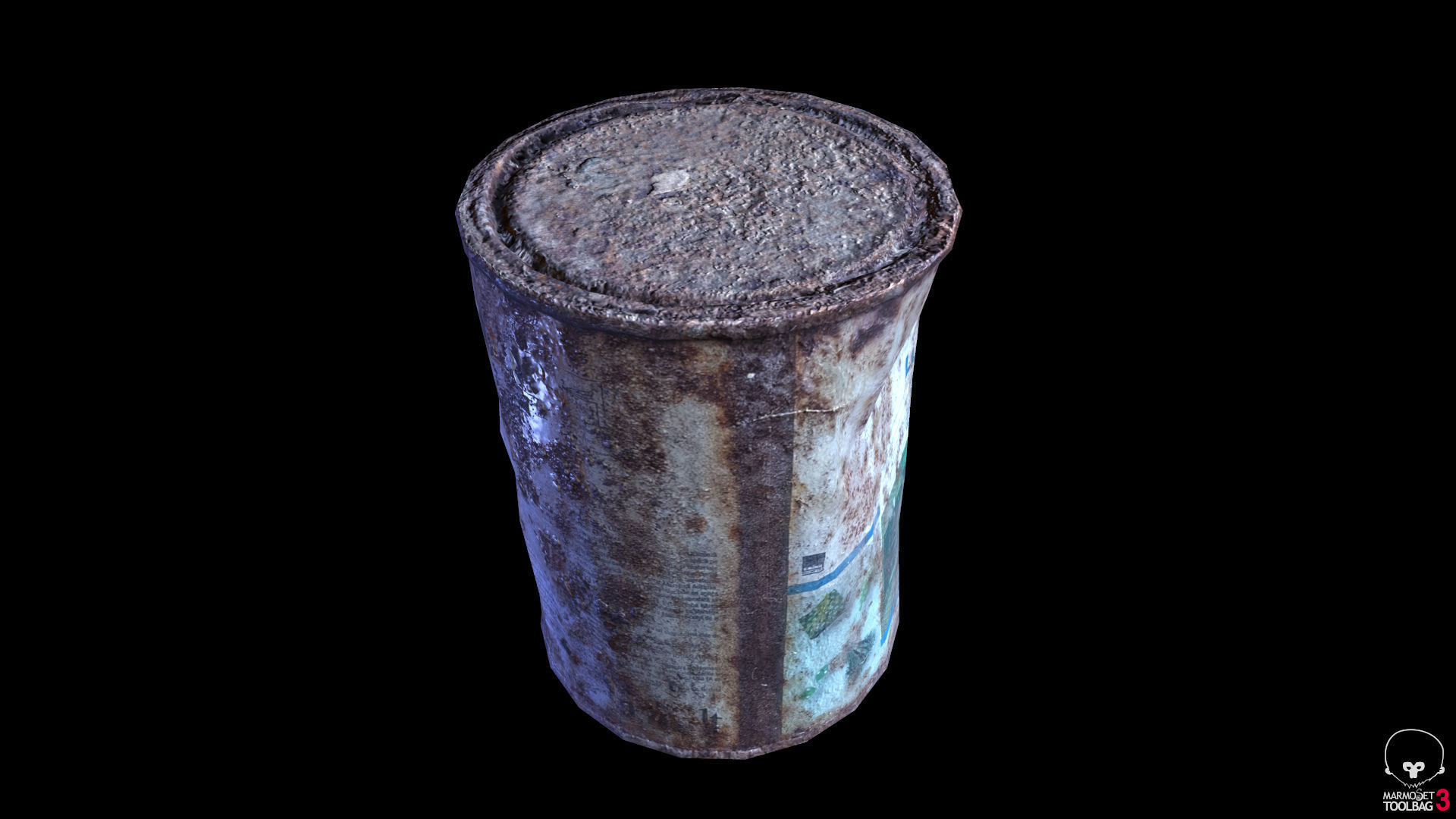 Old Paint Can Lowpoly model Low-poly 3D model_5