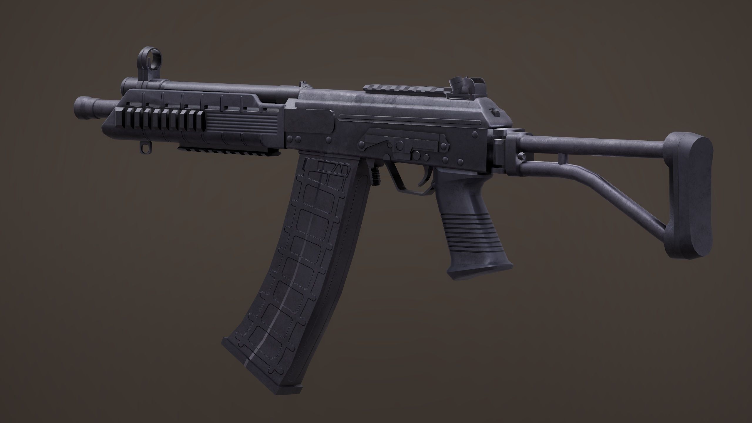 Shotgun Set 2 rifle Low-poly 3D model_20