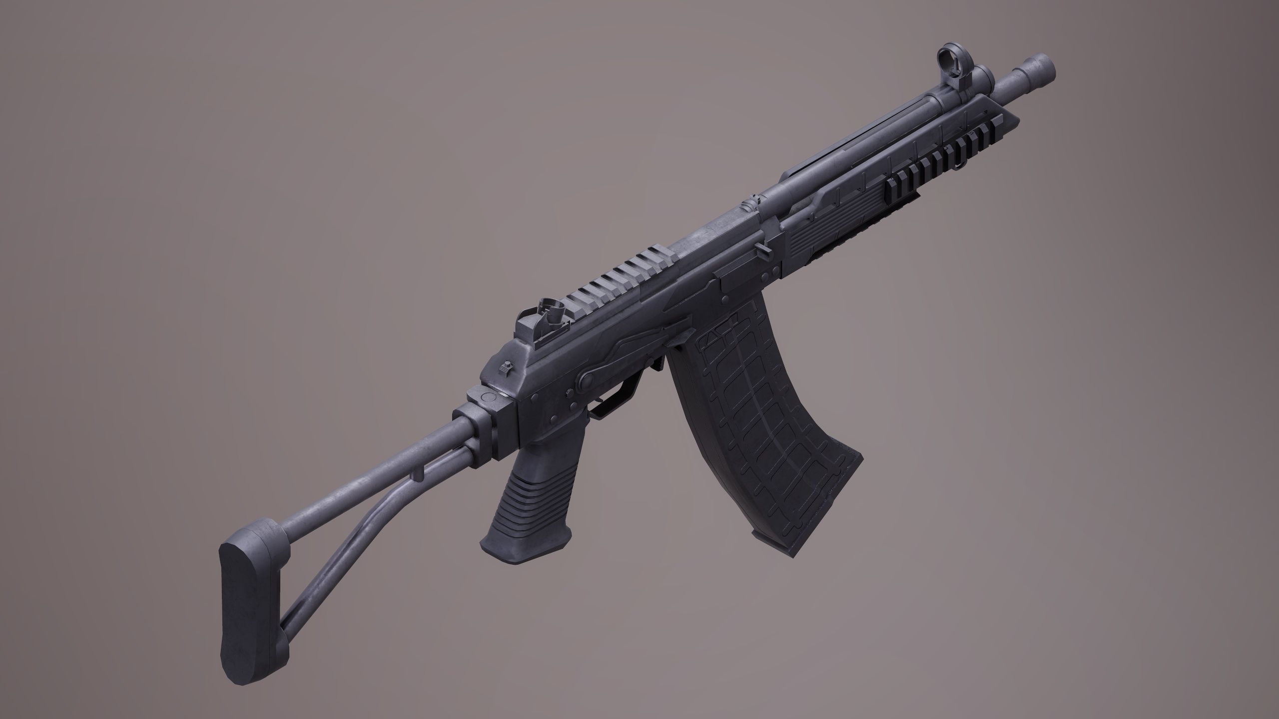 Shotgun Set 2 rifle Low-poly 3D model_18