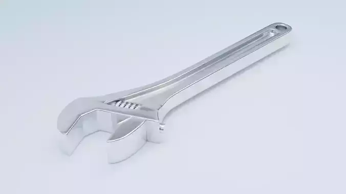 Adjustable Wrench Low-poly 3D model