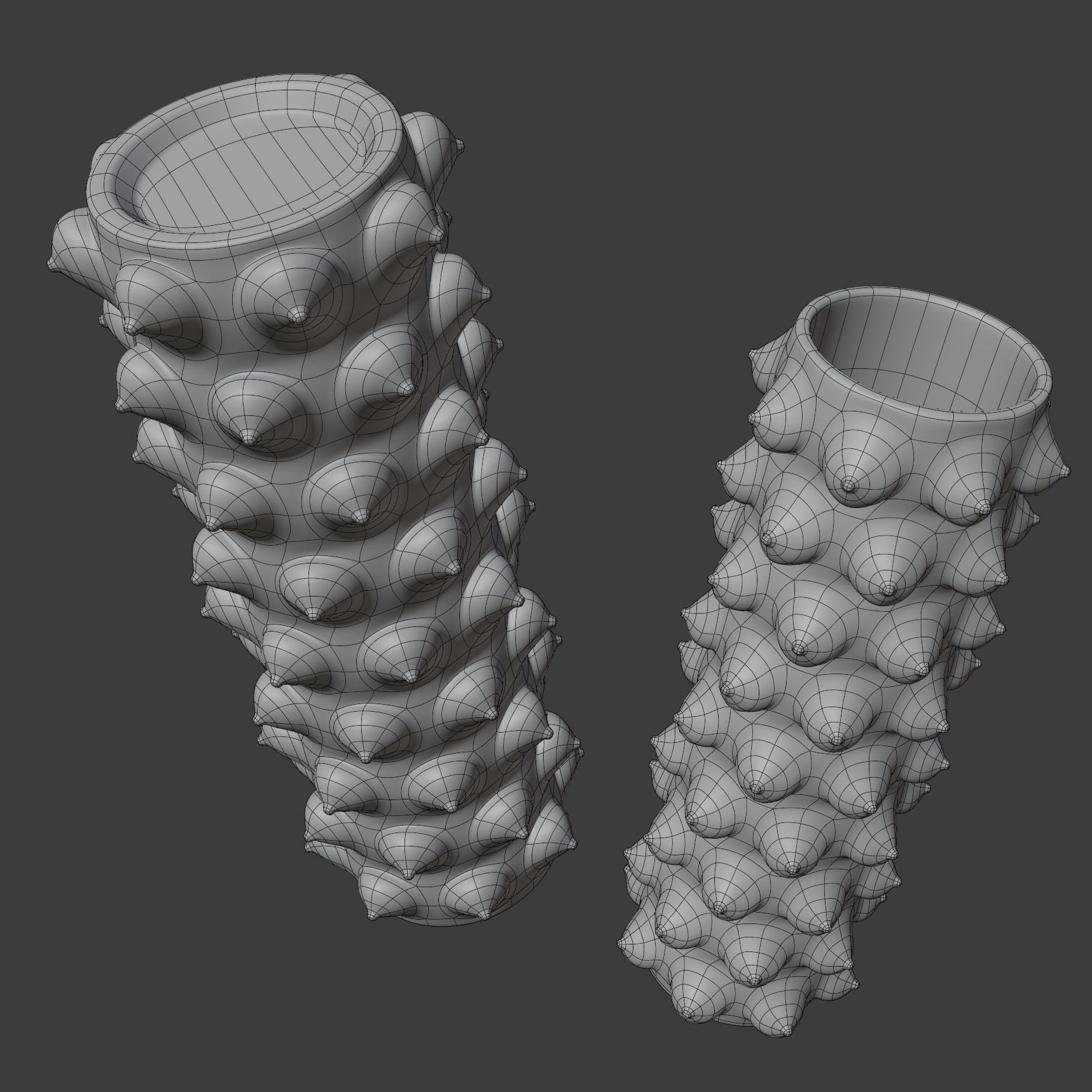 Stacked Boobs Vase 3D model_6