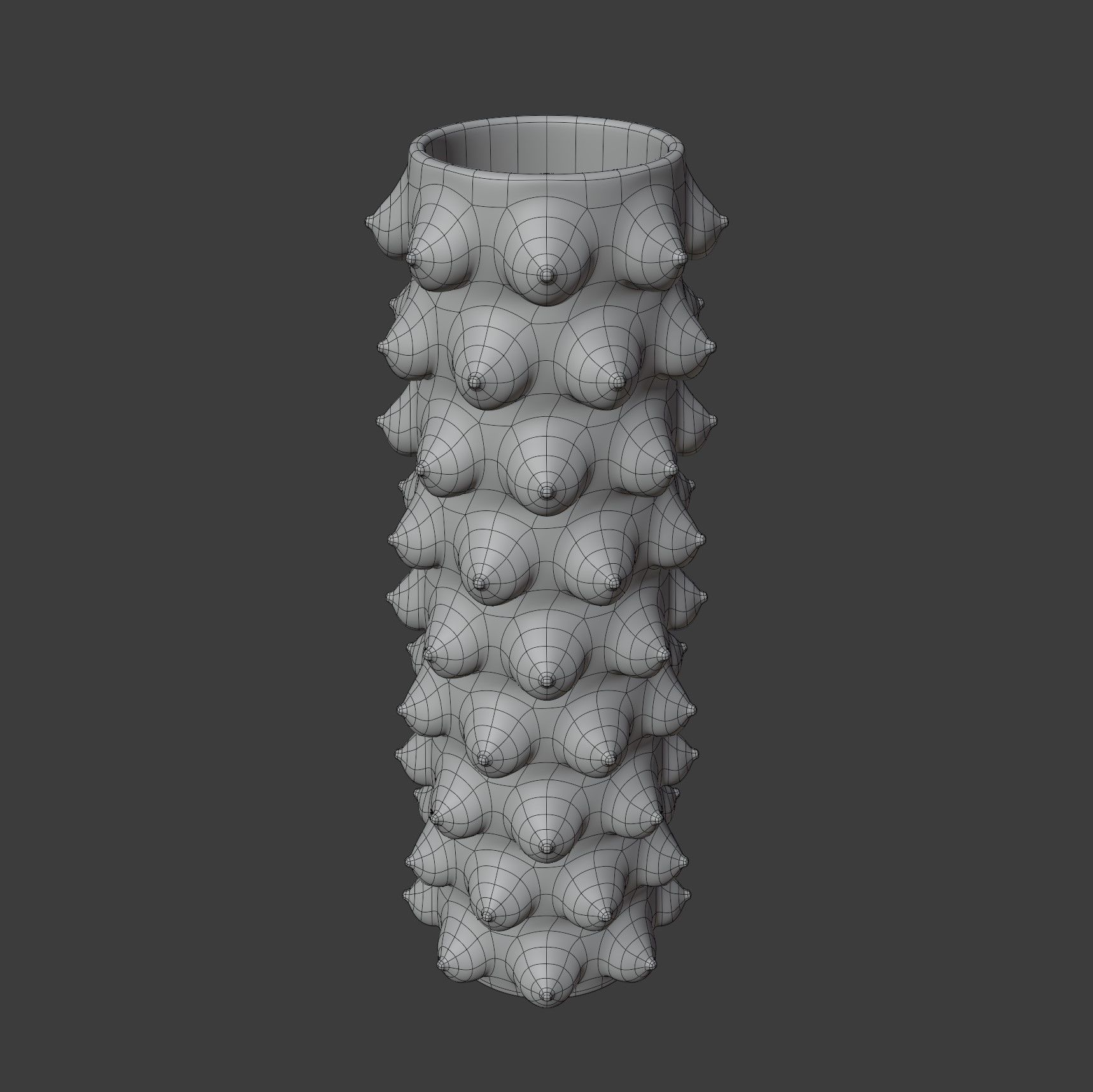 Stacked Boobs Vase 3D model_8