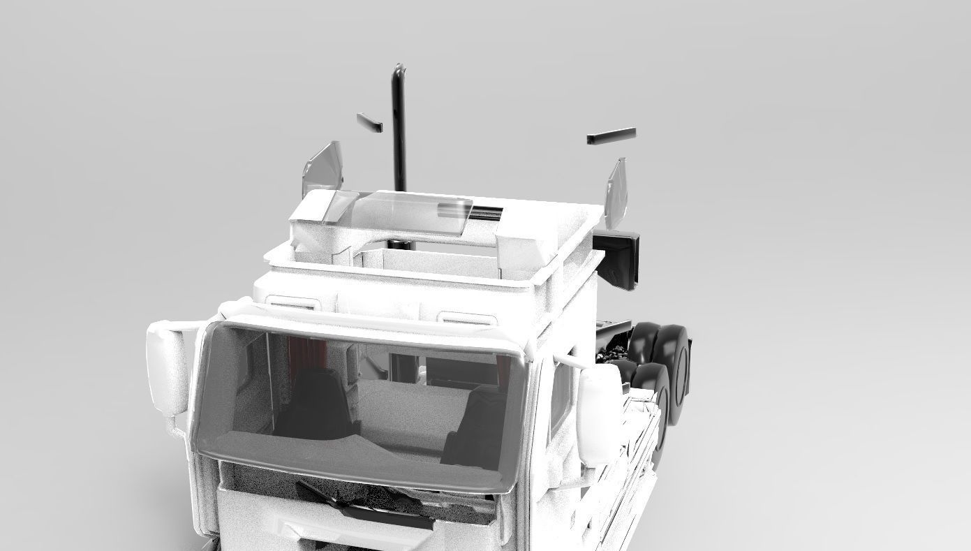 Truck 3D Print Model - freight argosy 3D print model_38