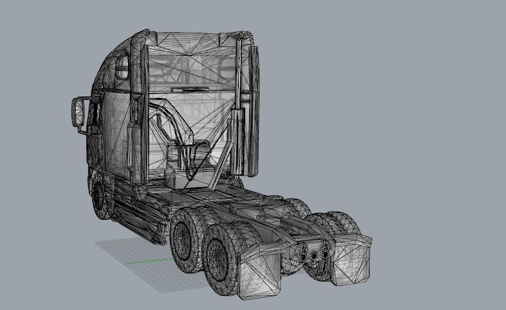 Truck 3D Print Model - freight argosy 3D print model_21