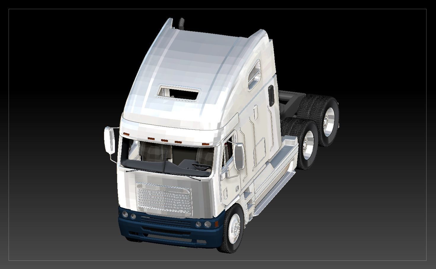 Truck 3D Print Model - freight argosy 3D print model_10