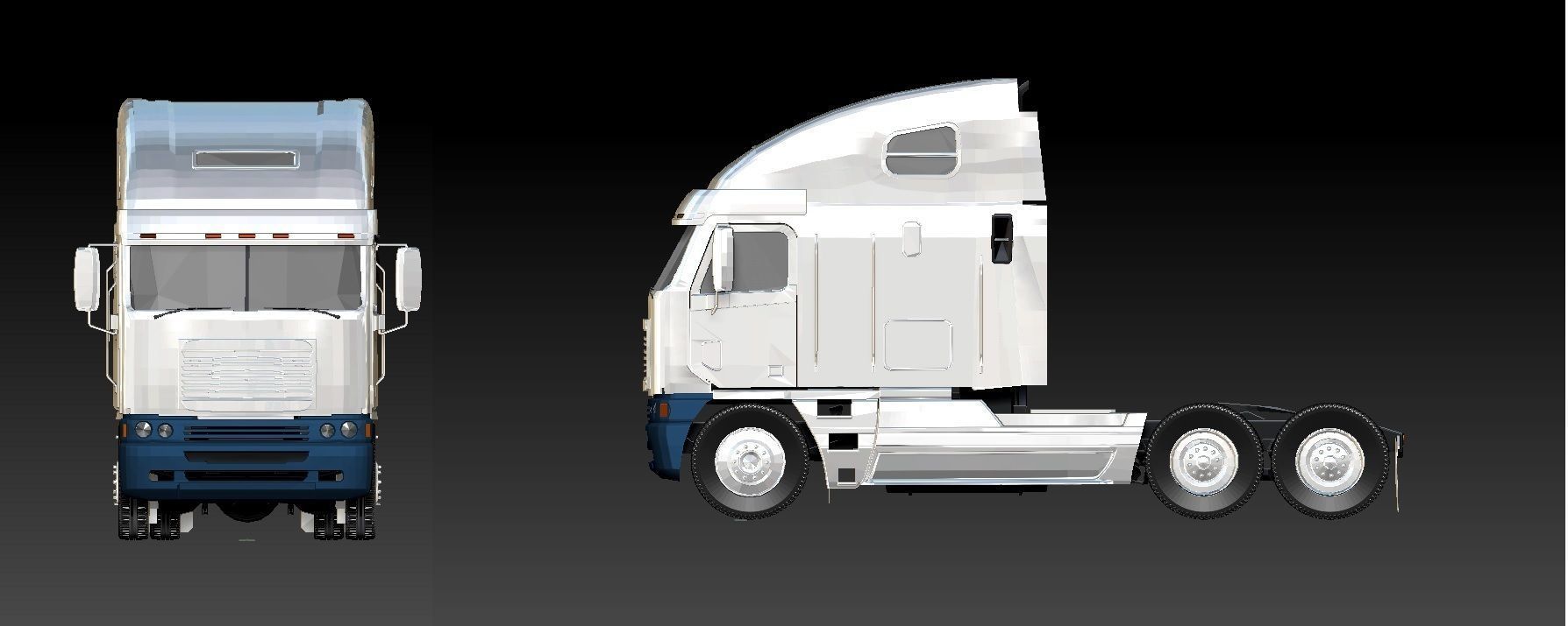 Truck 3D Print Model - freight argosy 3D print model_12