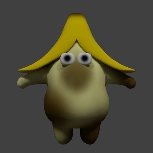 BananaMan banana head with hat 3D model