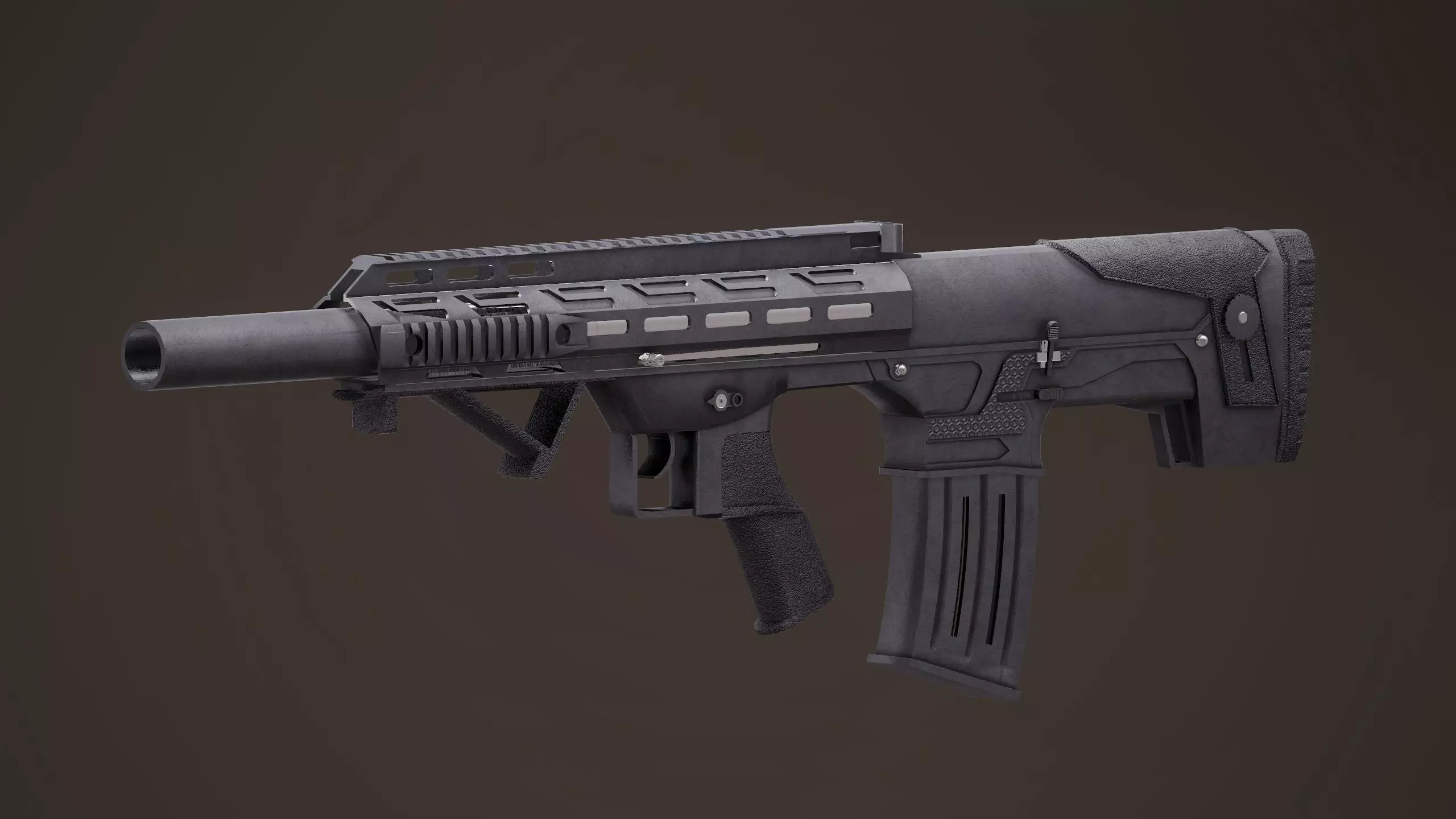 Panzer Arms BP12 Rigged PBR Low-poly 3D model_0