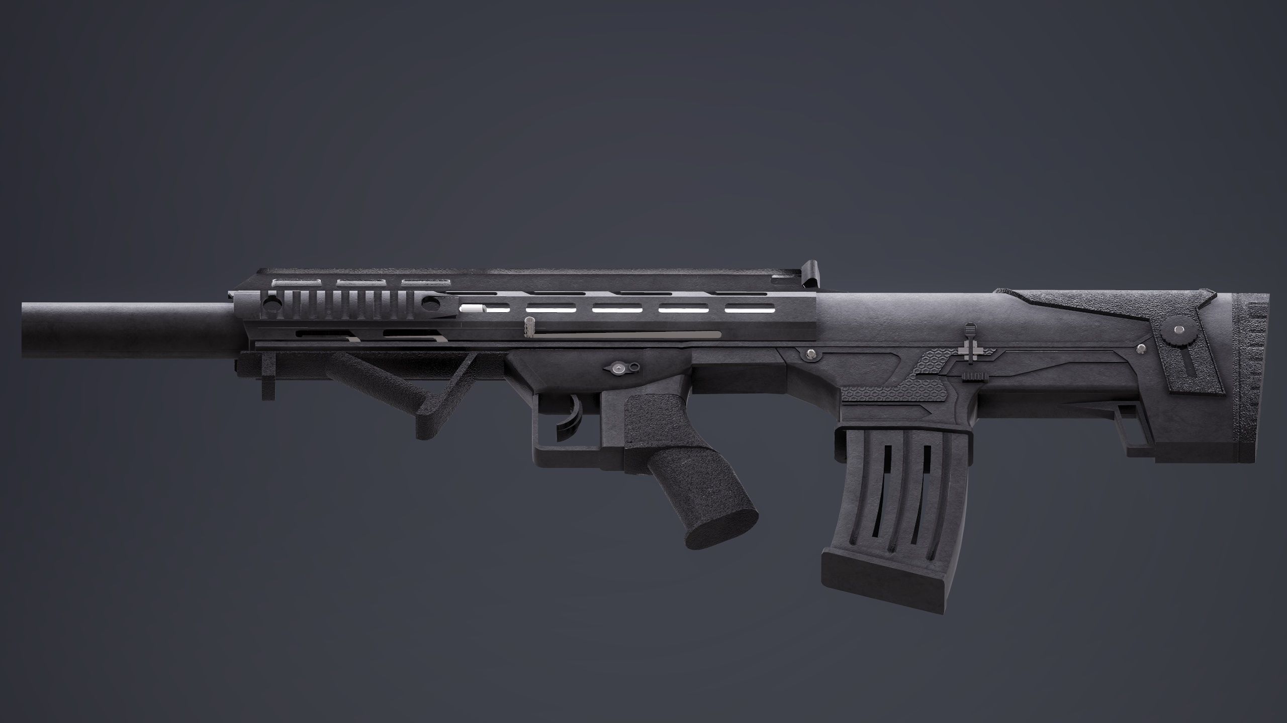 Panzer Arms BP12 Rigged PBR Low-poly 3D model_5