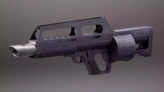 Pancor Jackhammer Rigged PBR Low-poly 3D model