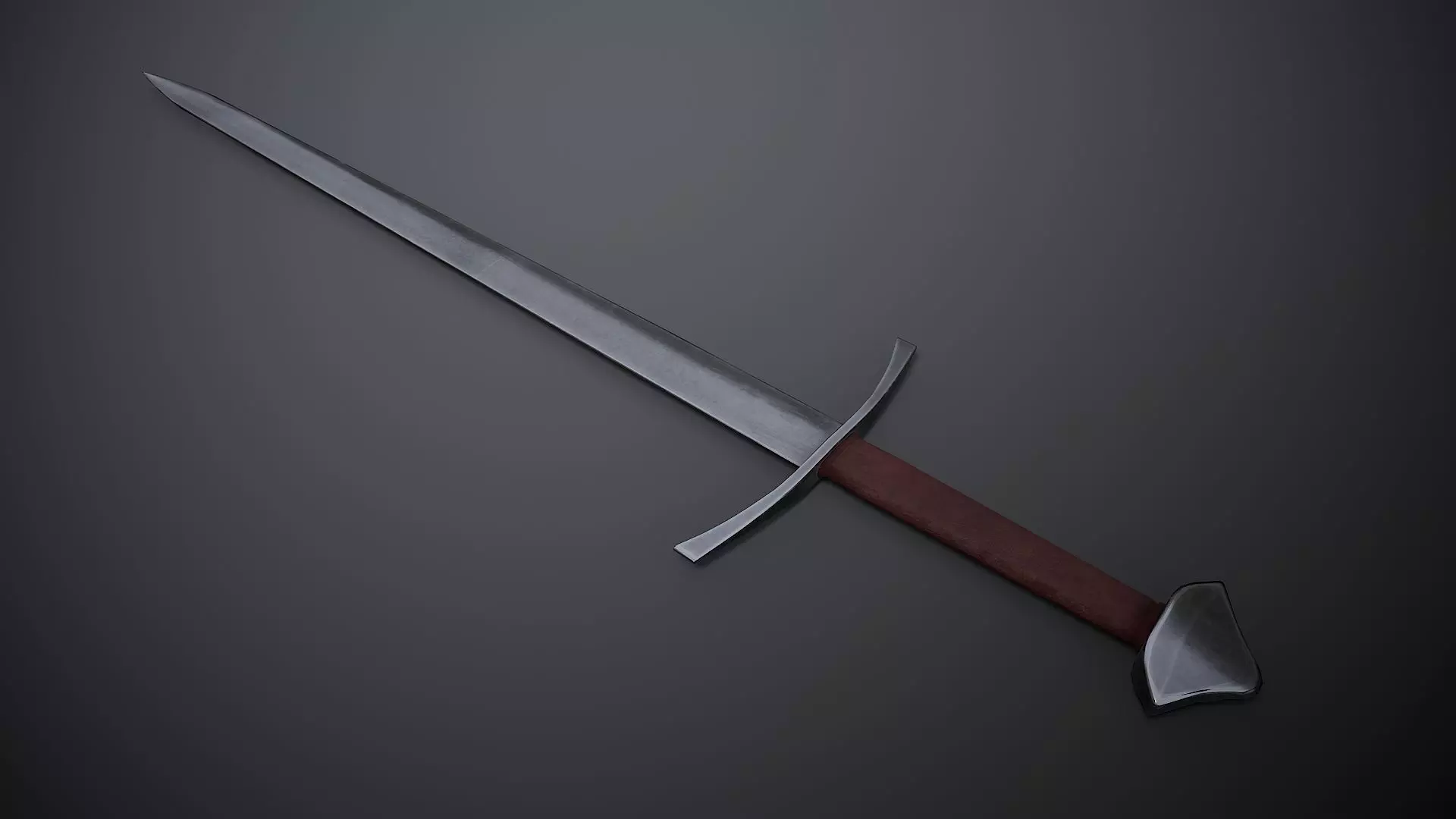 Short Sword Low-poly 3D model_0