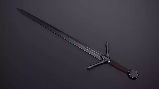 Broadsword Low-poly 3D model Broadsword Low-poly 3D model