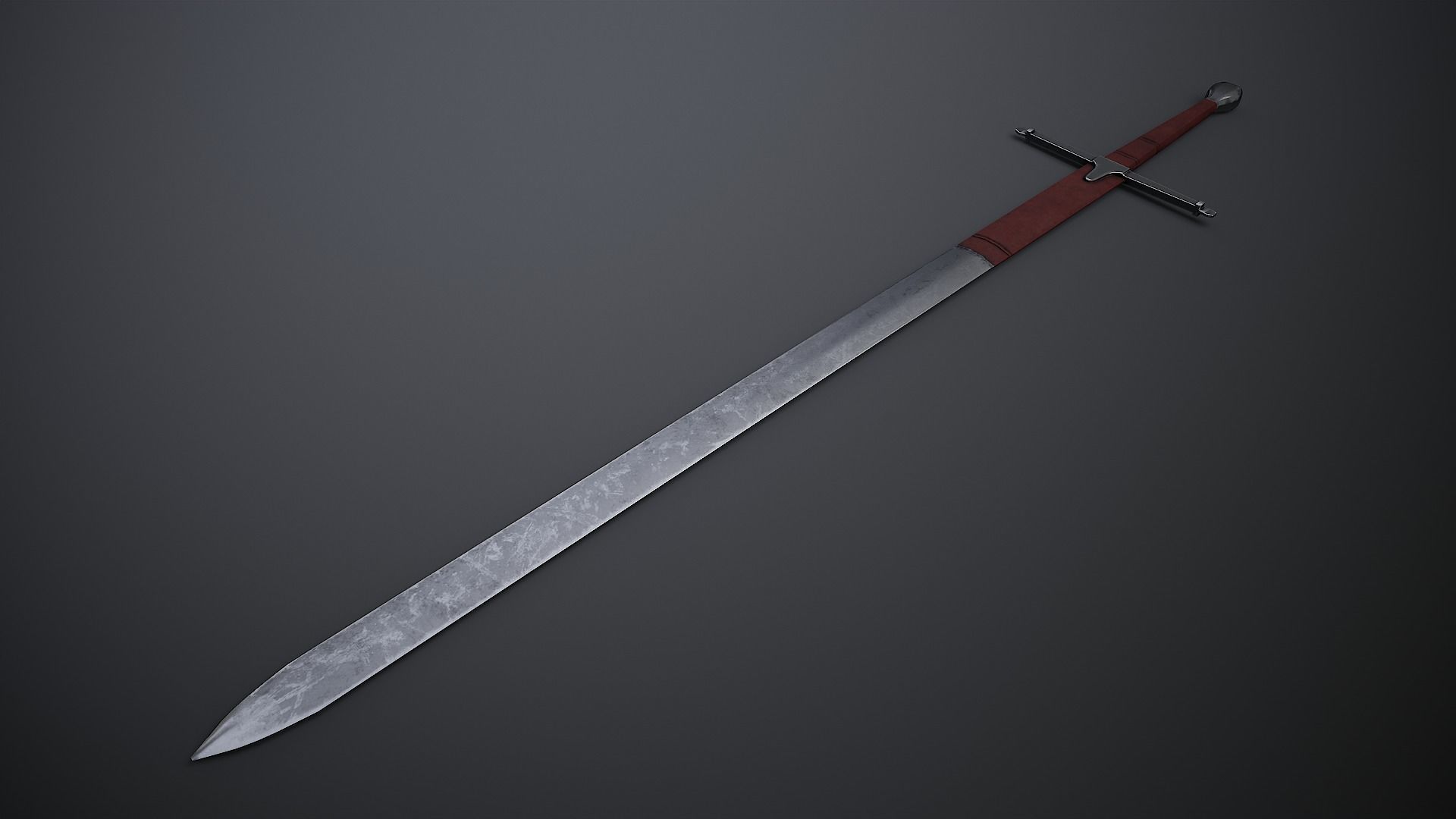 Claymore Sword Low-poly 3D model_2