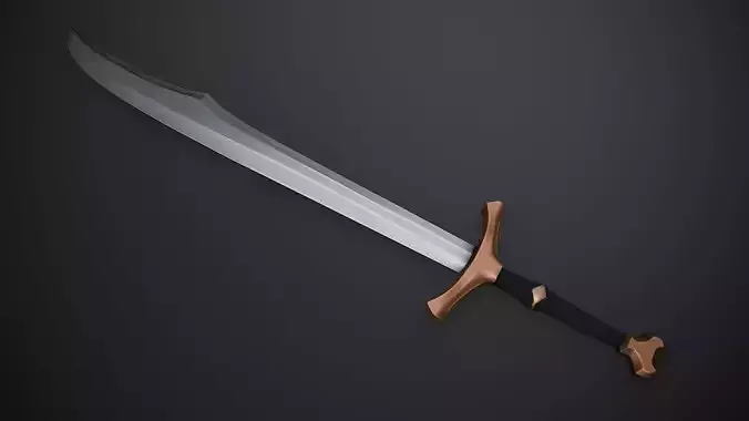 Falchion Low-poly 3D model