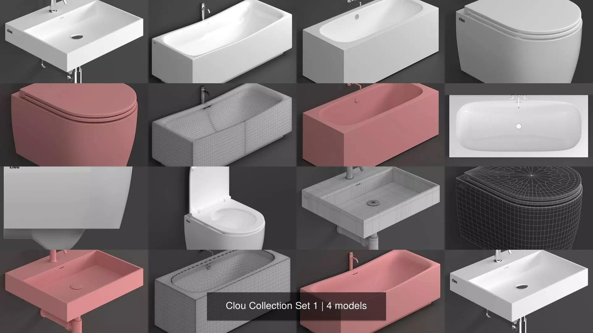 Clou Collection Set 1 rectangular bathroom sink _0