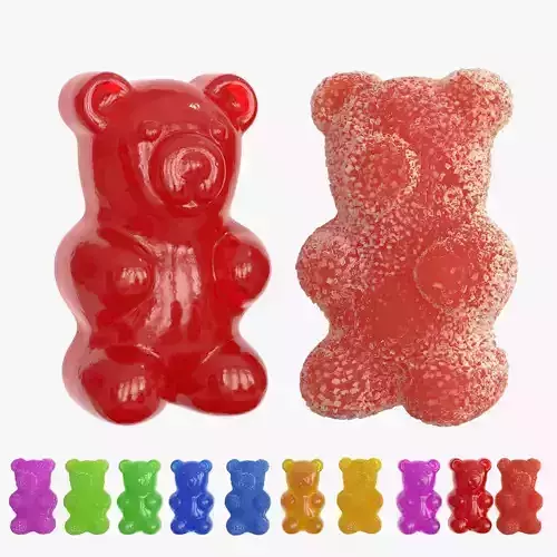 Gummy  Sugar Bears 3D model 3D model